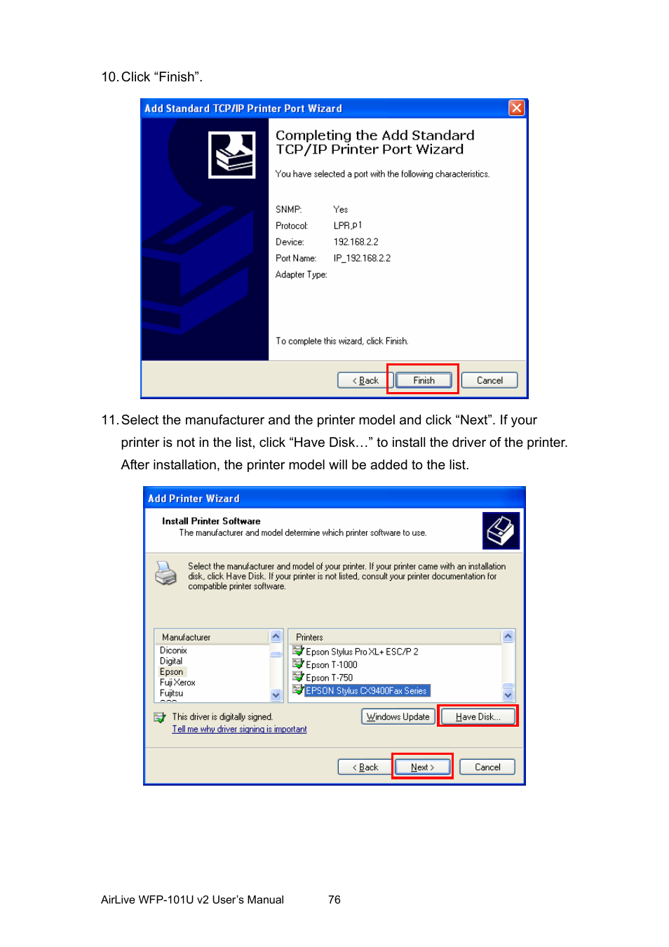 AirLive WFP-101U v2 User Manual | Page 84 / 106