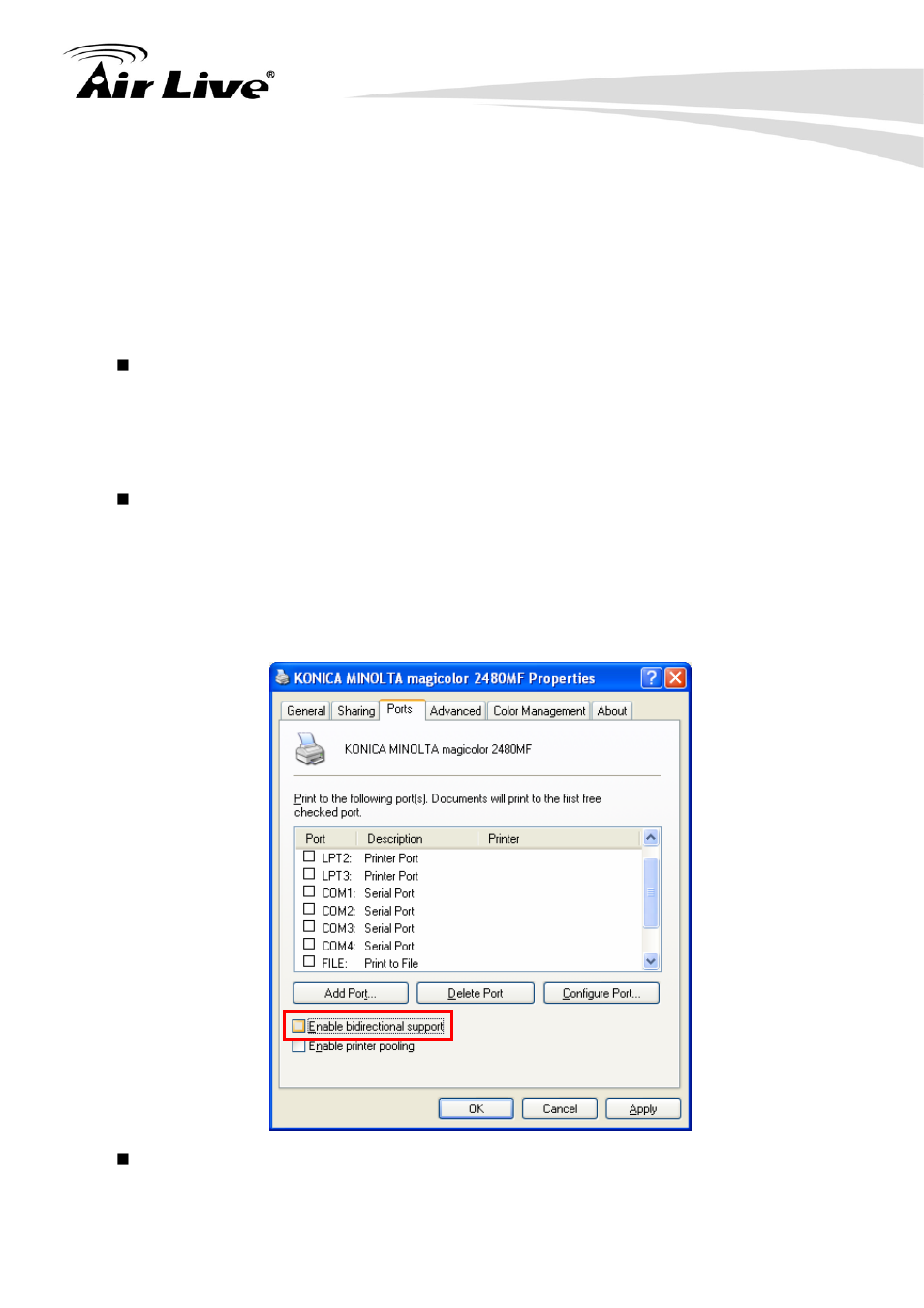 AirLive WFP-151U User Manual | Page 120 / 127