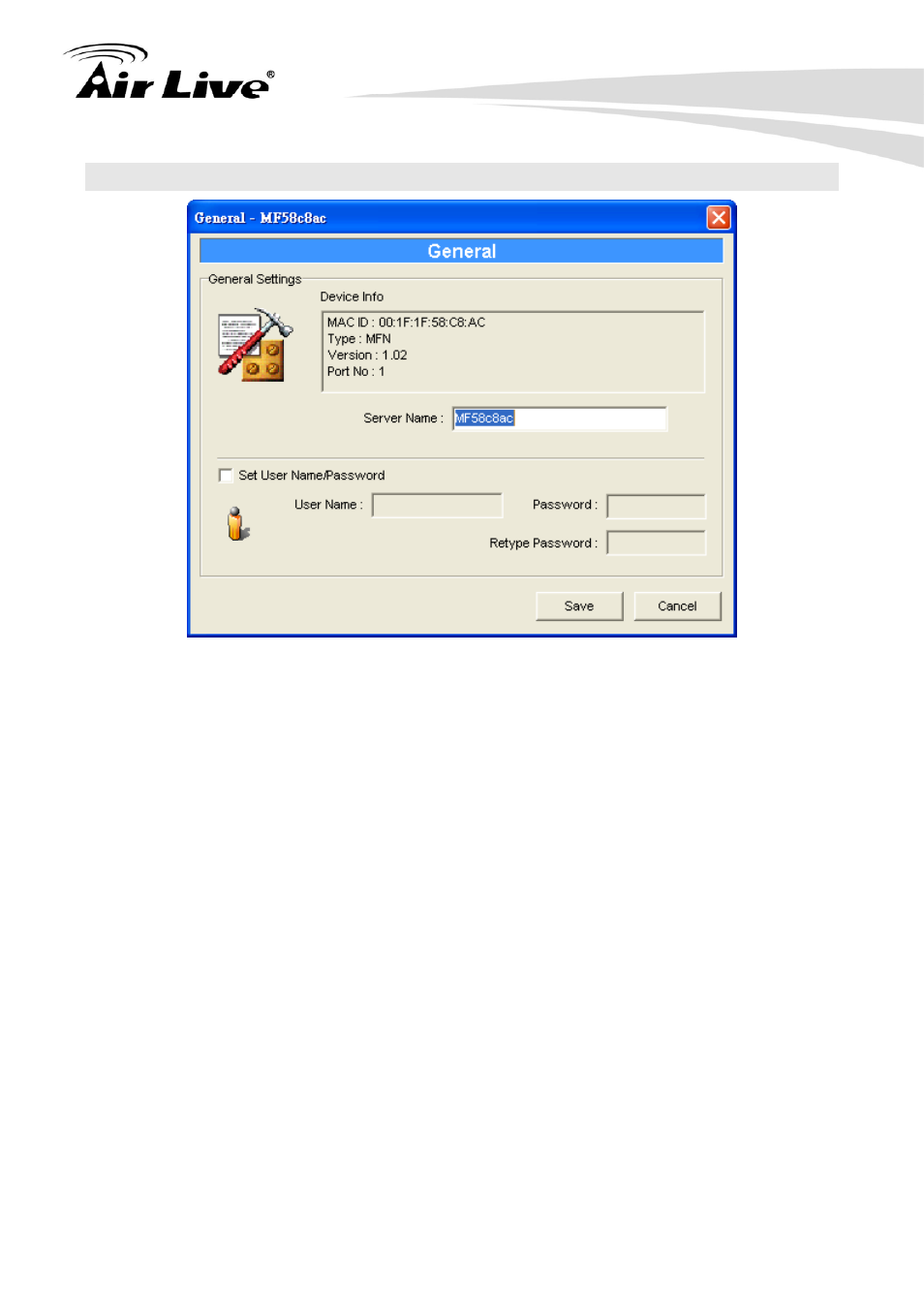 5 general configuration | AirLive WFP-151U User Manual | Page 43 / 127