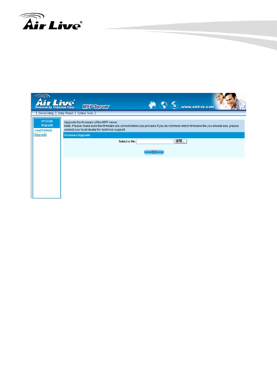 2 upgrade firmware from browser | AirLive WFP-151U User Manual | Page 70 / 127