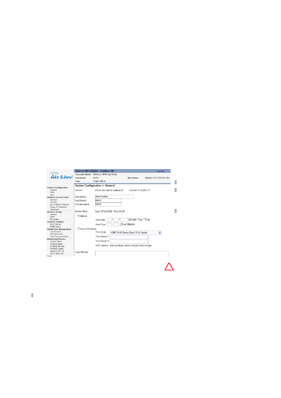Wh-5000a serials user guide, Chapter 3: system configuration, 1 system configuration – general | AirLive WH-5000A User Manual | Page 20 / 62