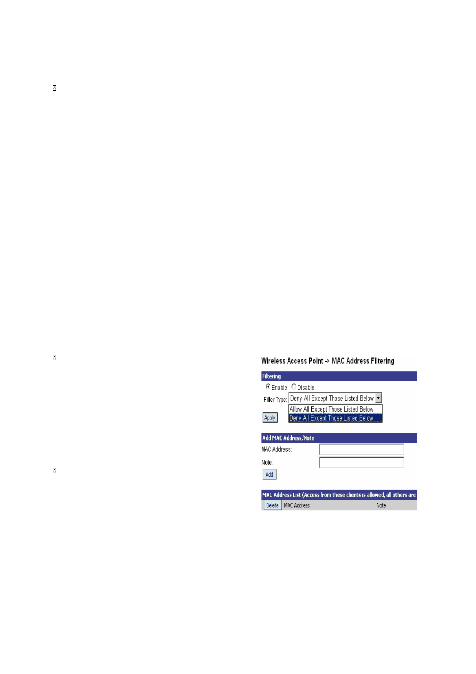 Wh-5000a serials user guide, 4 mac address filtering | AirLive WH-5000A User Manual | Page 31 / 62