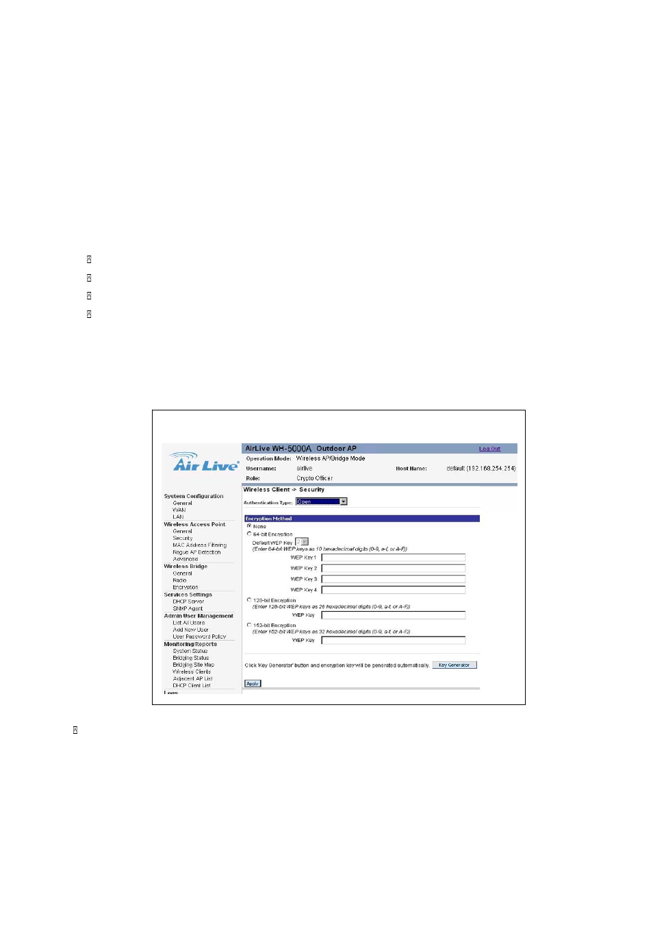 Wh-5000a serials user guide, 2 wireless client – encryption | AirLive WH-5000A User Manual | Page 43 / 62