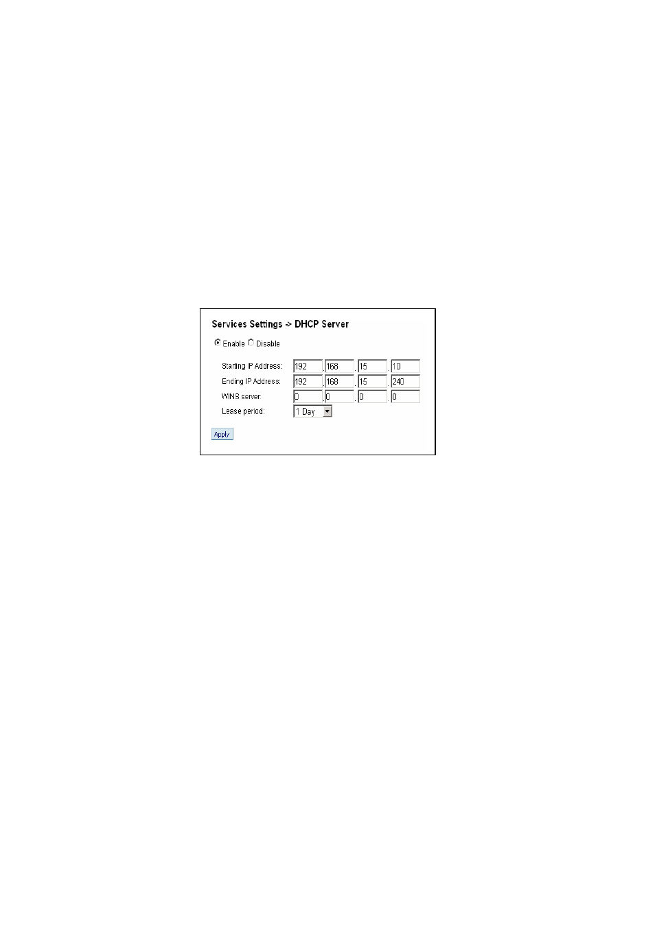 Wh-5000a serials user guide, Chapter 7: service settings menu, 1 dhcp server | AirLive WH-5000A User Manual | Page 47 / 62