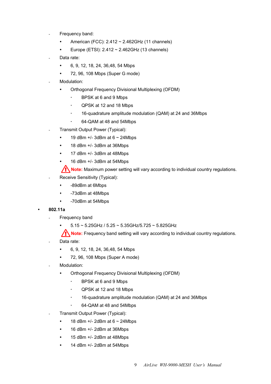 AirLive WH-9000MESH User Manual | Page 10 / 66