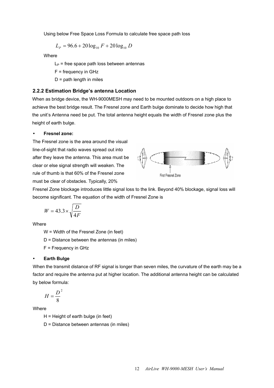 2 estimation bridge’s antenna location | AirLive WH-9000MESH User Manual | Page 13 / 66