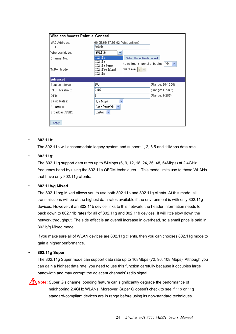 AirLive WH-9000MESH User Manual | Page 25 / 66