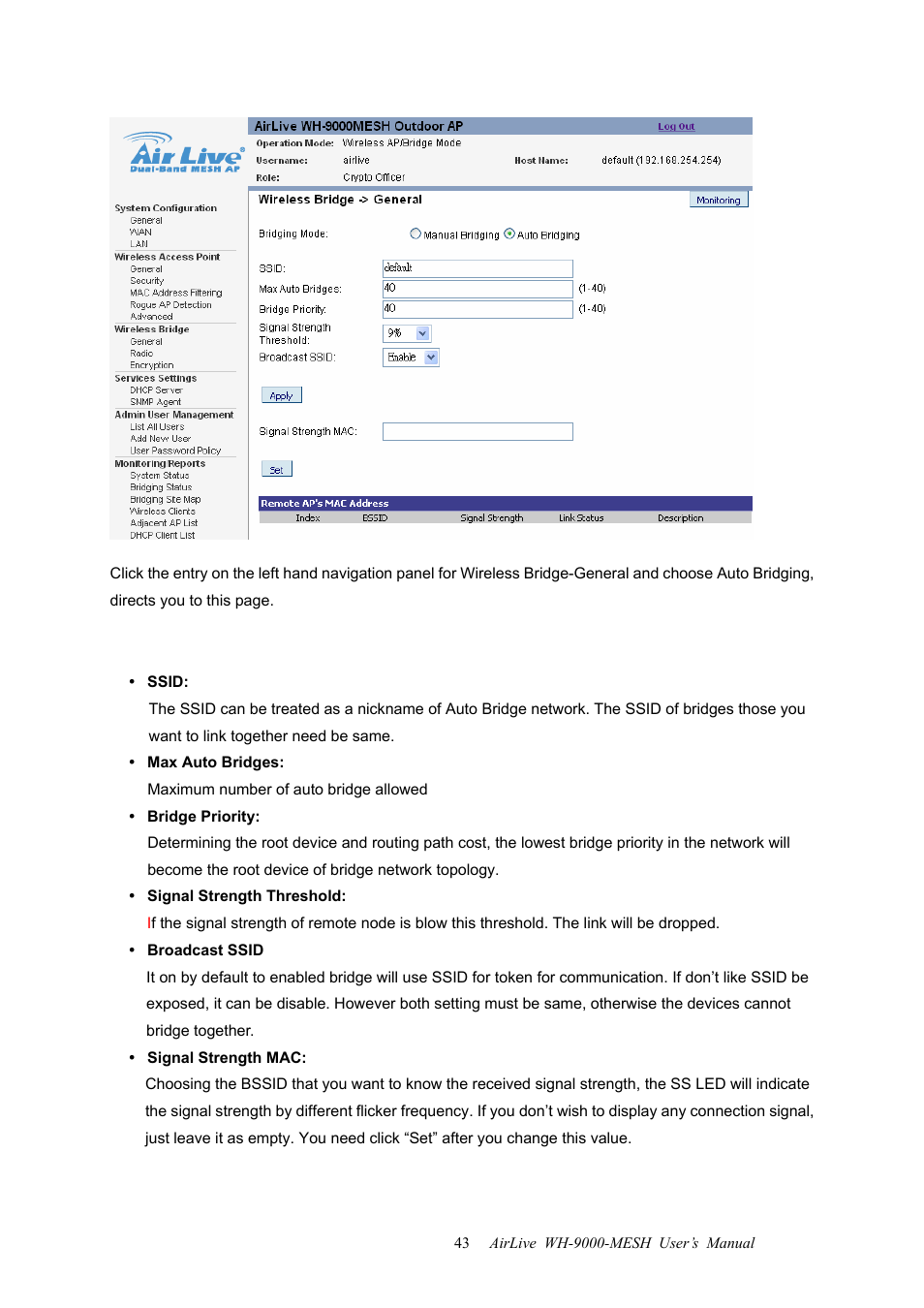 AirLive WH-9000MESH User Manual | Page 44 / 66