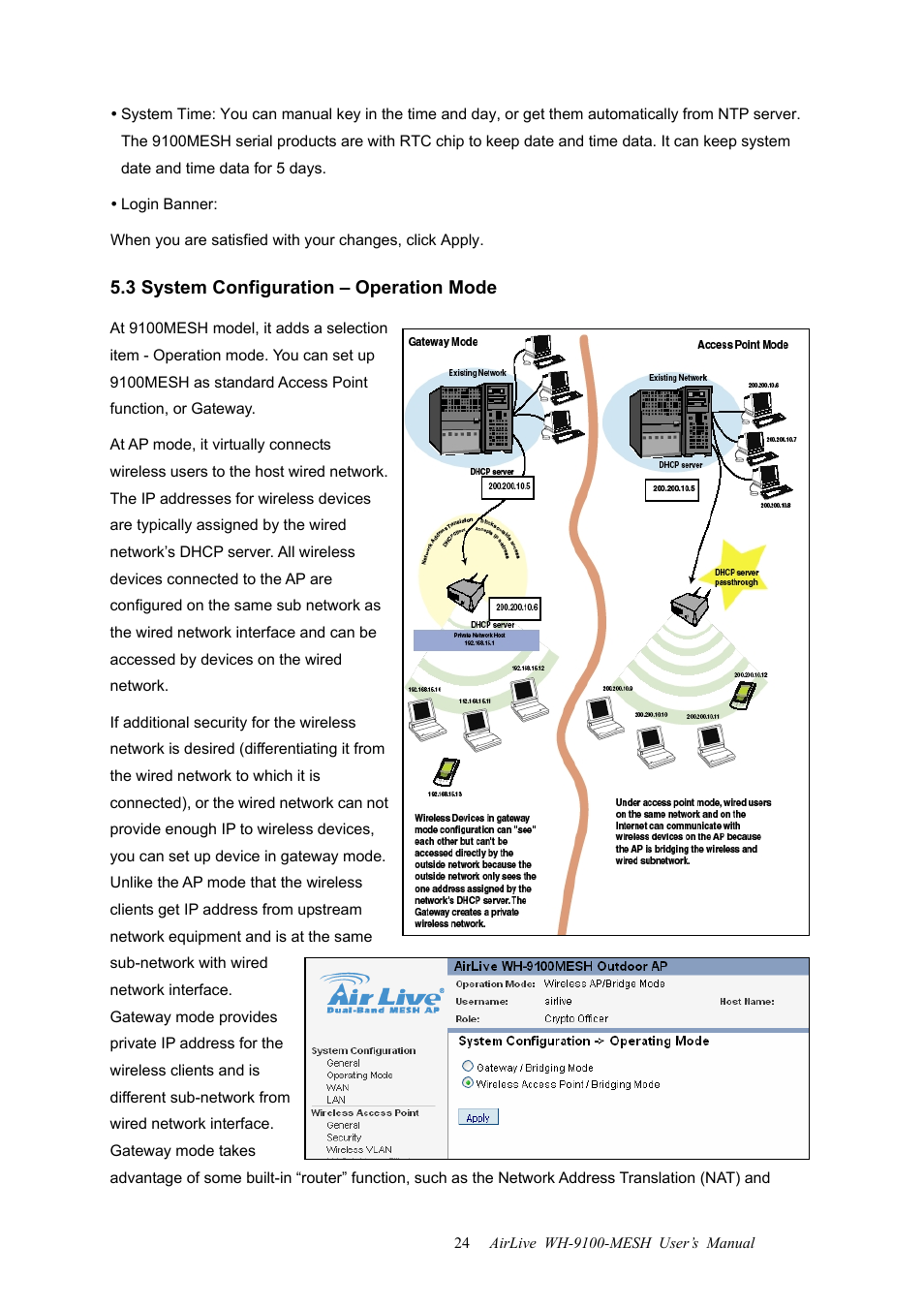 3 system configuration – operation mode | AirLive WH-9100MESH User Manual | Page 25 / 74