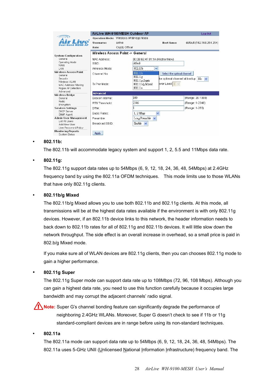 AirLive WH-9100MESH User Manual | Page 29 / 74