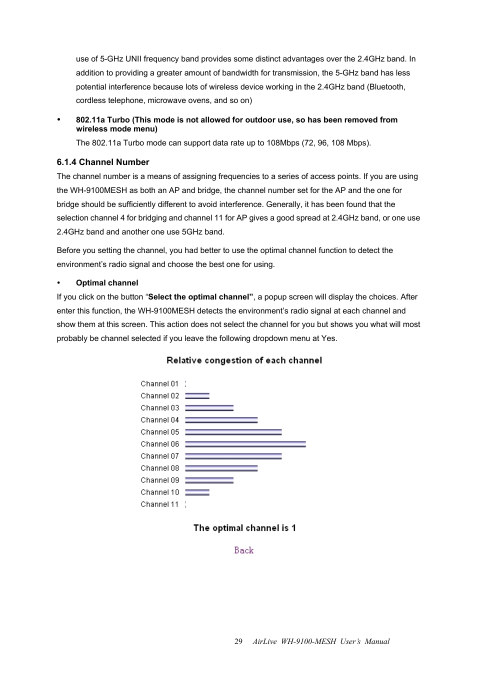 4 channel number | AirLive WH-9100MESH User Manual | Page 30 / 74