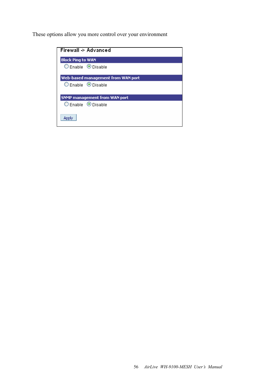 AirLive WH-9100MESH User Manual | Page 57 / 74