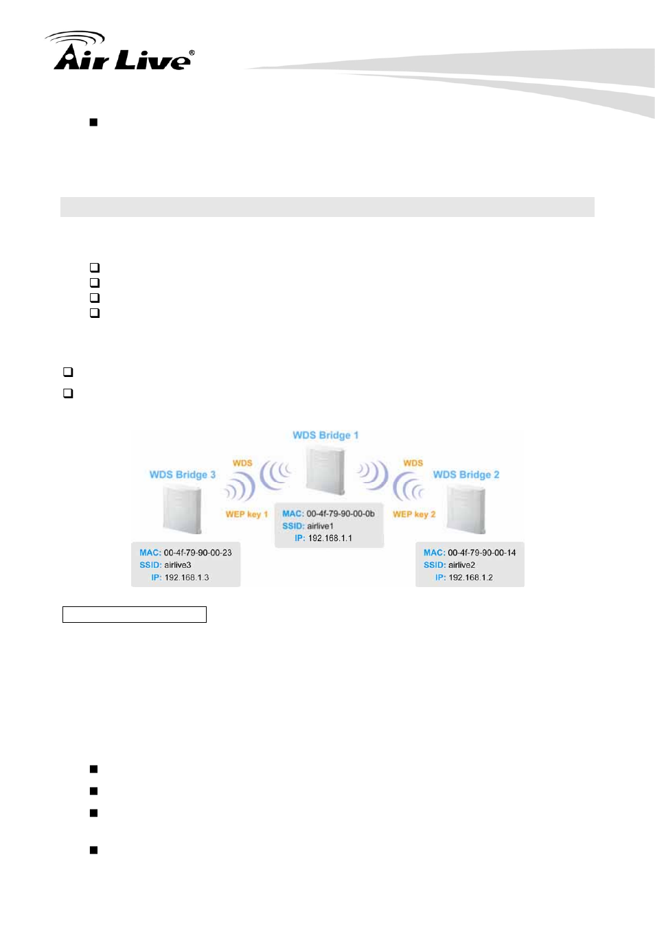 3 wds bridge network example | AirLive WHA-5500CPE User Manual | Page 122 / 161