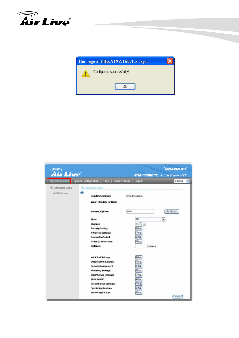 2 wisp router: wan port and virtual server | AirLive WHA-5500CPE User Manual | Page 131 / 161