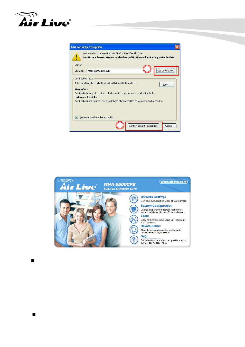 2 welcome screen and login | AirLive WHA-5500CPE User Manual | Page 29 / 161