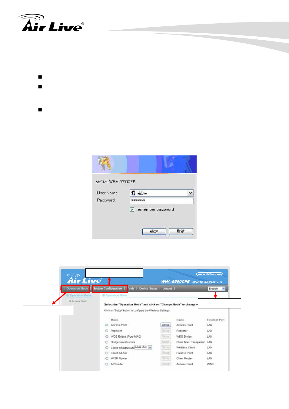 AirLive WHA-5500CPE User Manual | Page 30 / 161