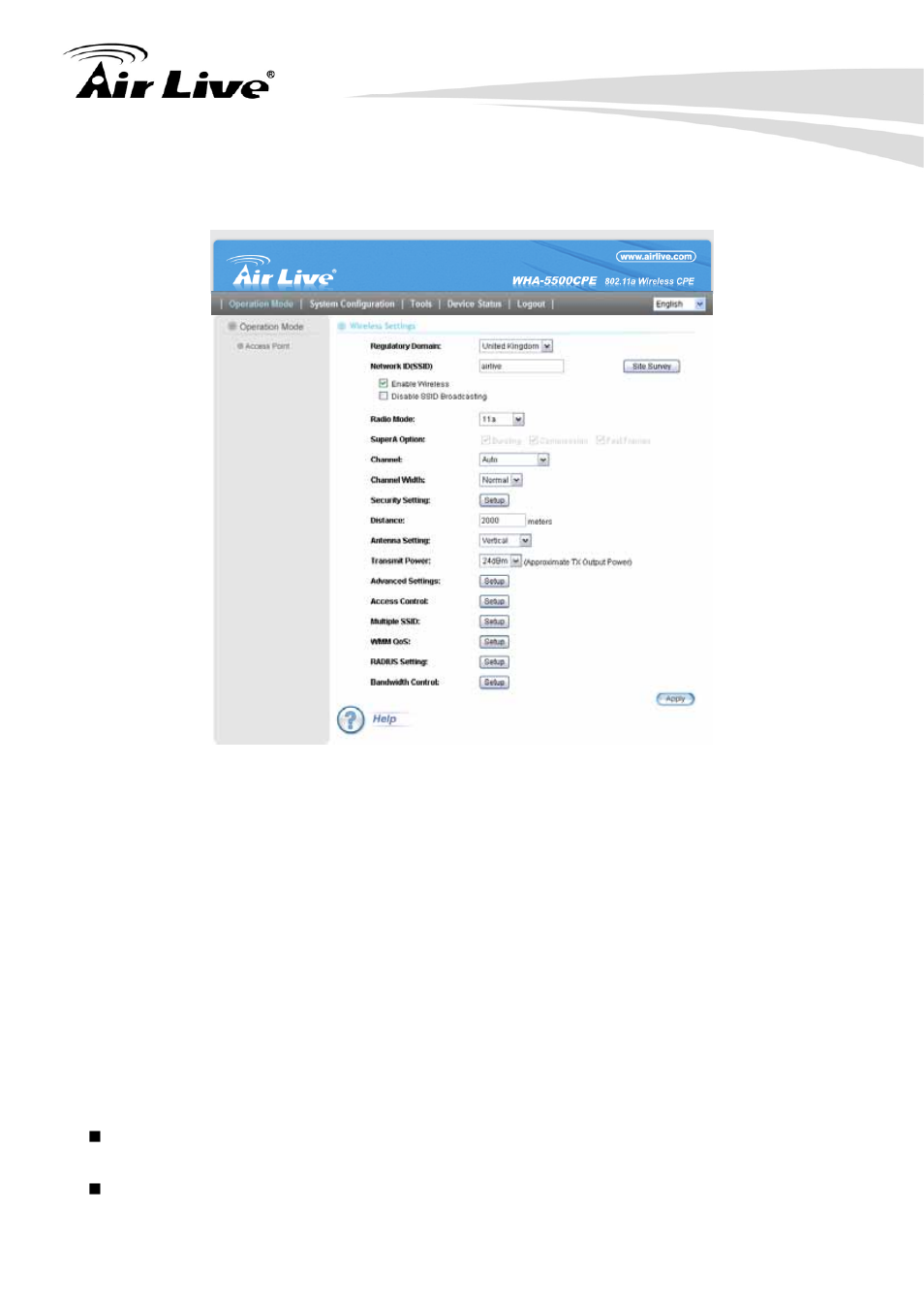 1 regulatory domain 4.2.2 network ssid, 1 regulatory domain, 2 network ssid | AirLive WHA-5500CPE User Manual | Page 38 / 161