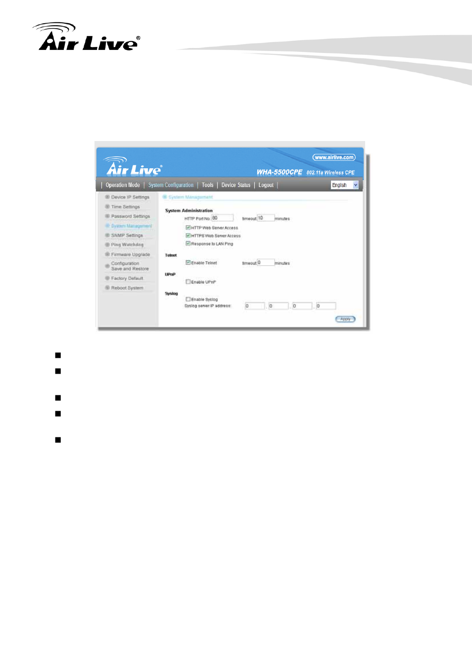 4 system management | AirLive WHA-5500CPE User Manual | Page 77 / 161