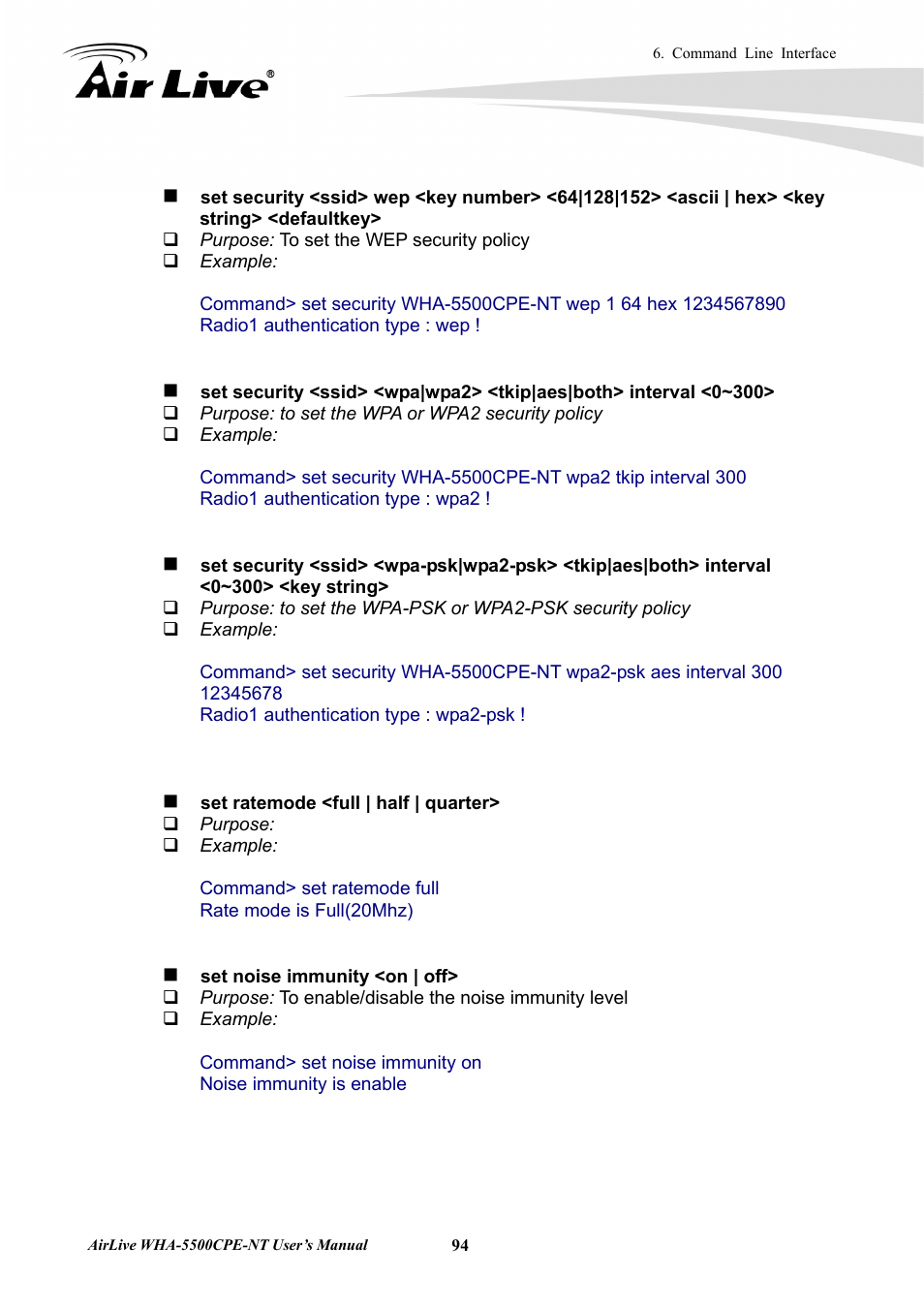 AirLive WHA-5500CPE-NT User Manual | Page 100 / 161