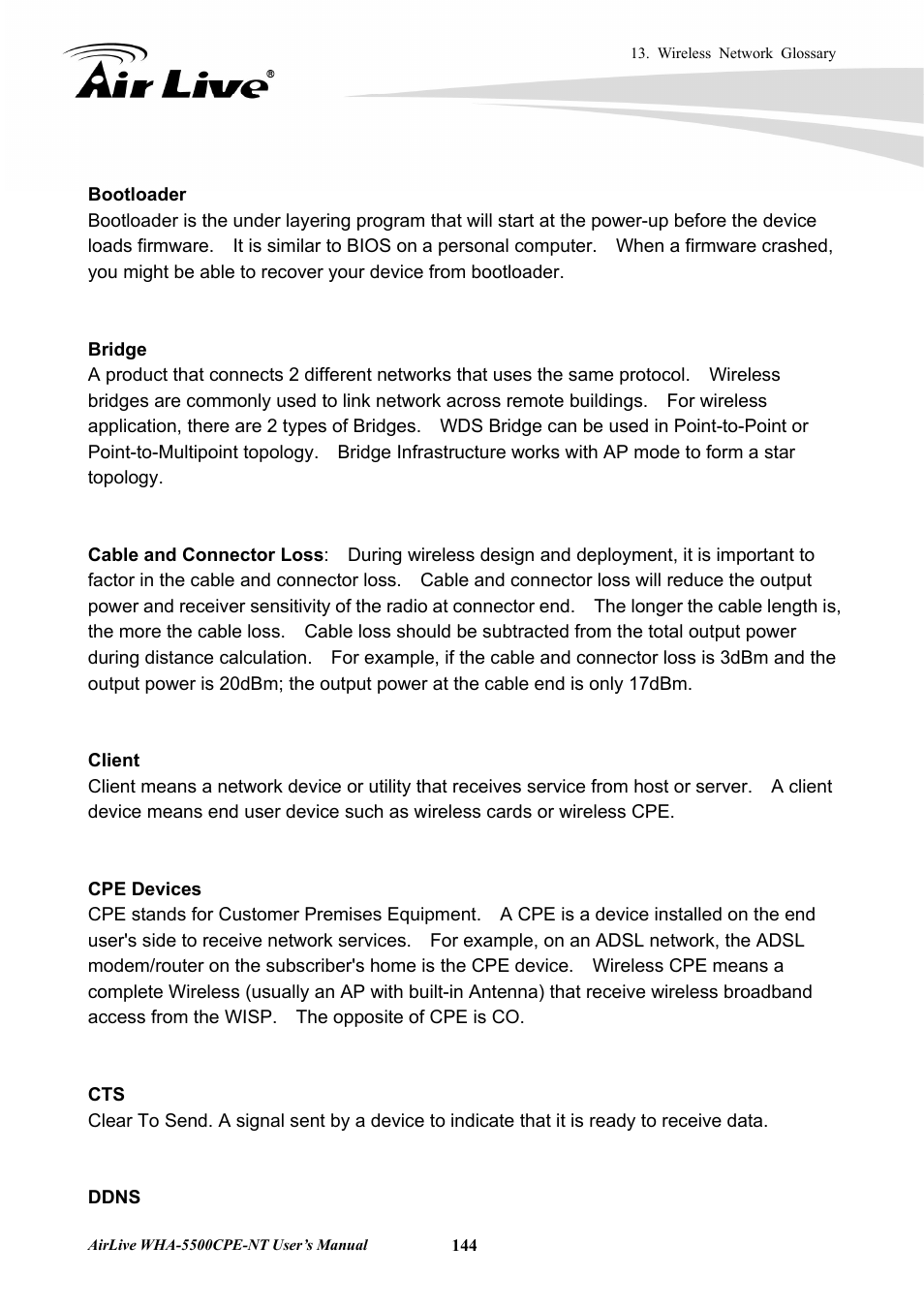 AirLive WHA-5500CPE-NT User Manual | Page 150 / 161