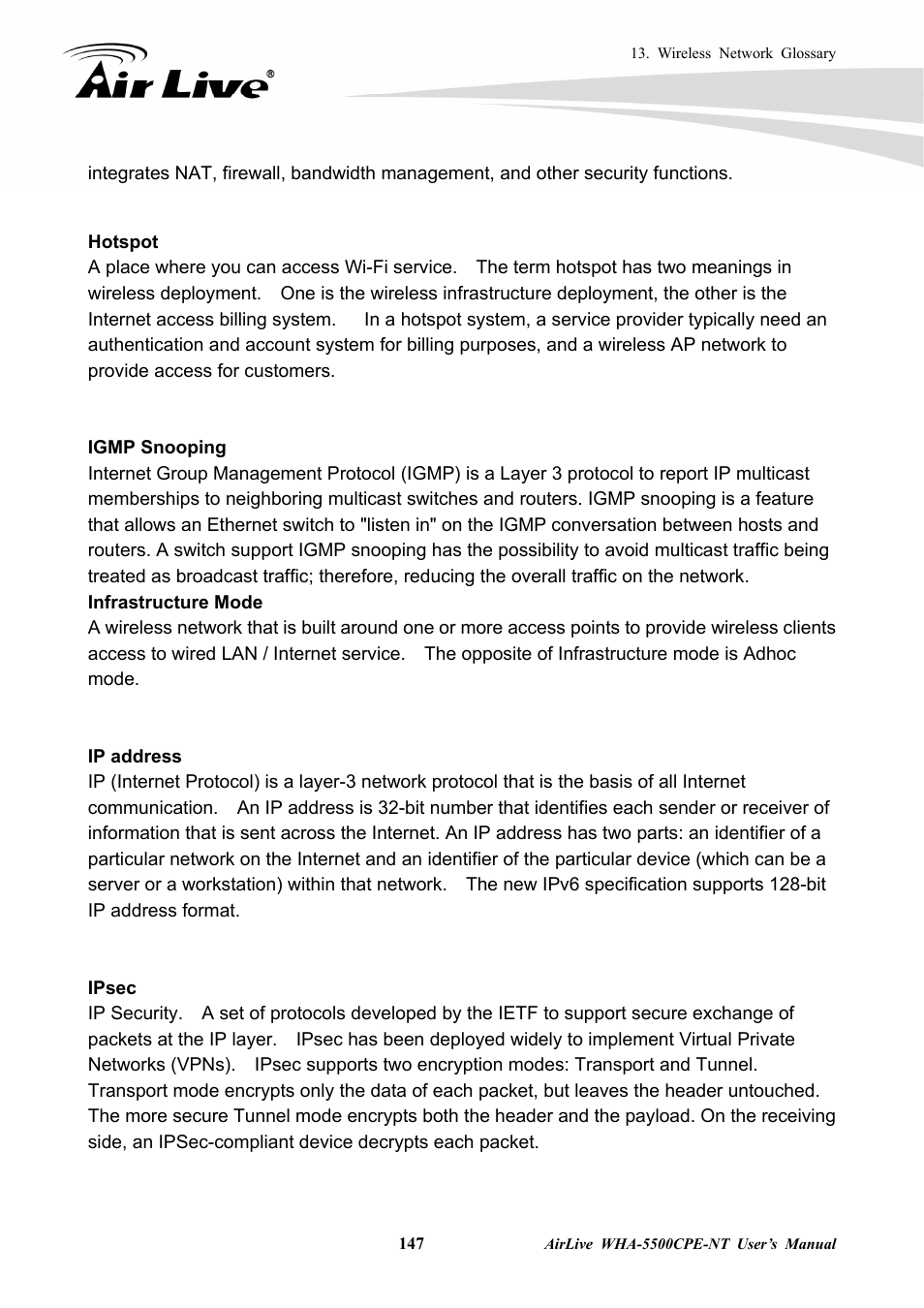 AirLive WHA-5500CPE-NT User Manual | Page 153 / 161