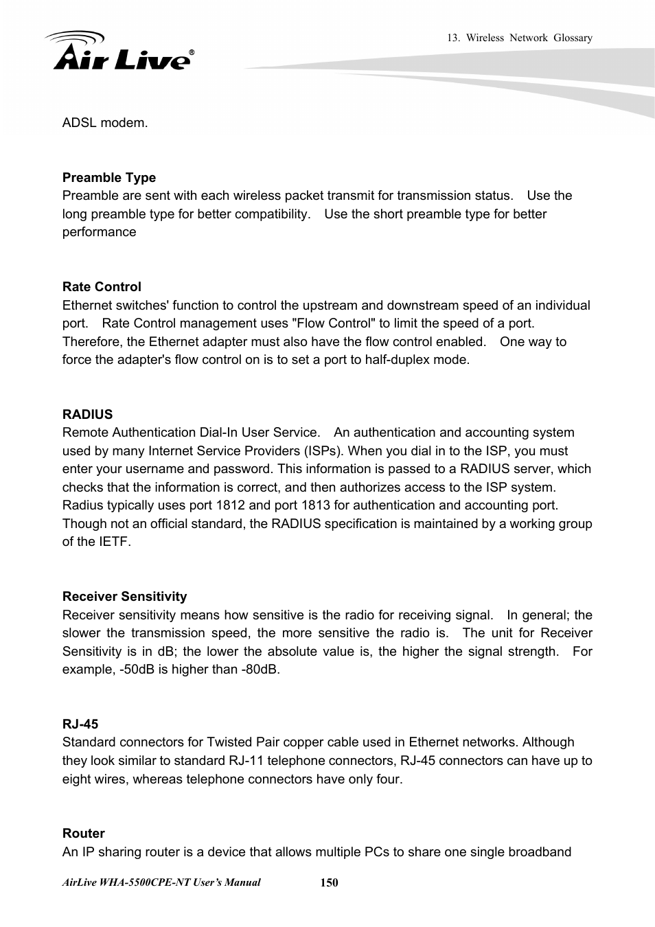 AirLive WHA-5500CPE-NT User Manual | Page 156 / 161