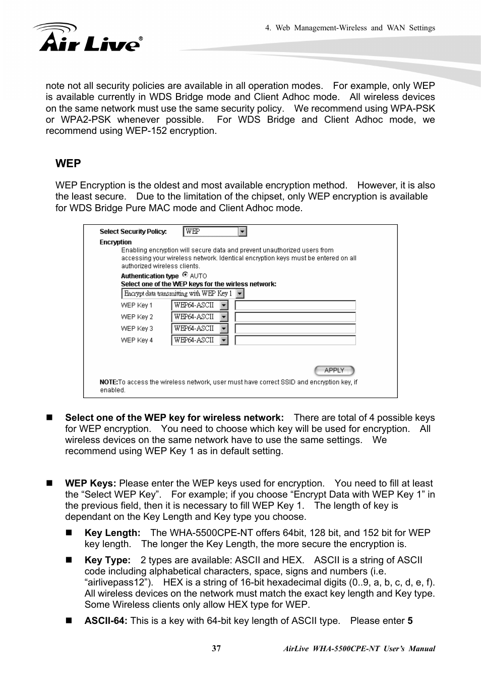 AirLive WHA-5500CPE-NT User Manual | Page 43 / 161
