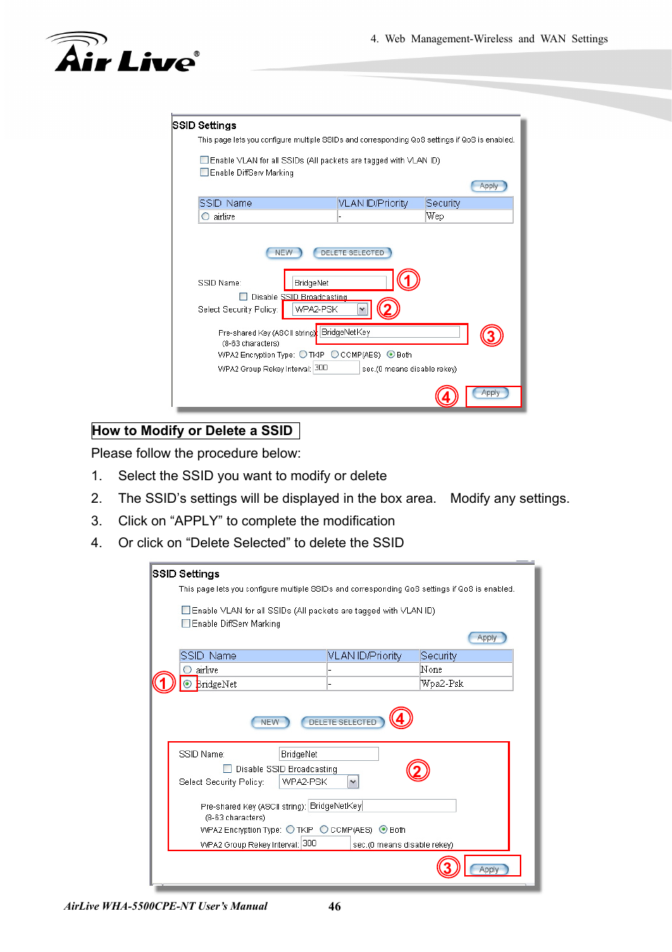 AirLive WHA-5500CPE-NT User Manual | Page 52 / 161