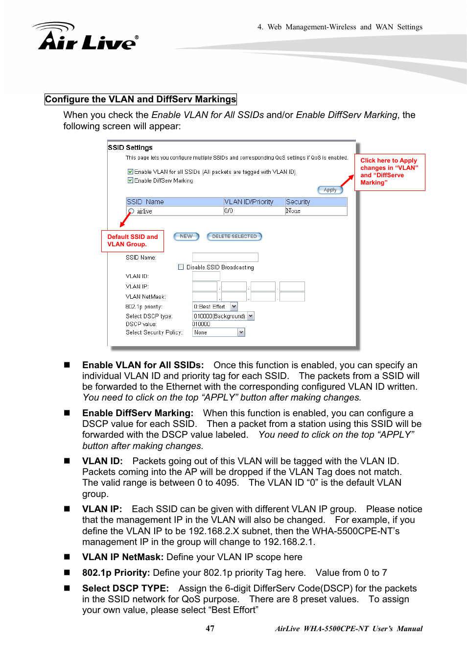 AirLive WHA-5500CPE-NT User Manual | Page 53 / 161