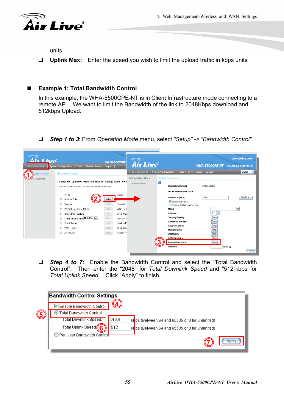 AirLive WHA-5500CPE-NT User Manual | Page 61 / 161