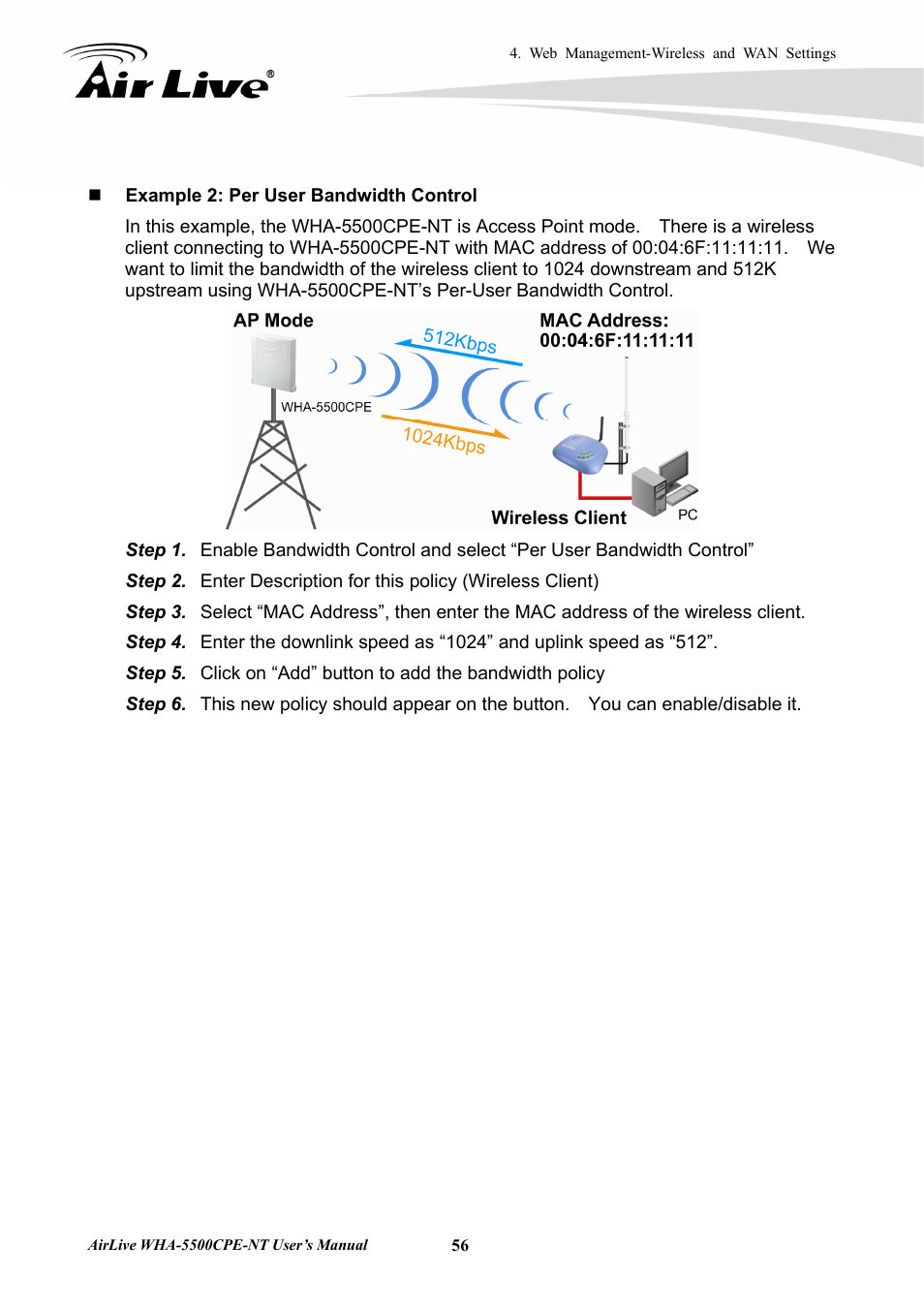 AirLive WHA-5500CPE-NT User Manual | Page 62 / 161