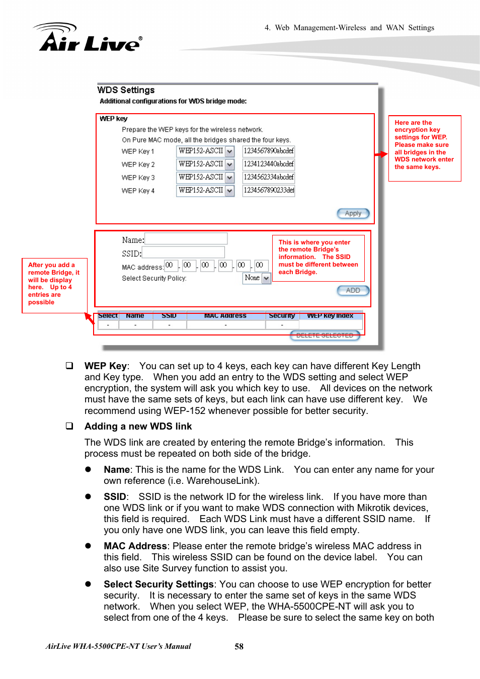 AirLive WHA-5500CPE-NT User Manual | Page 64 / 161