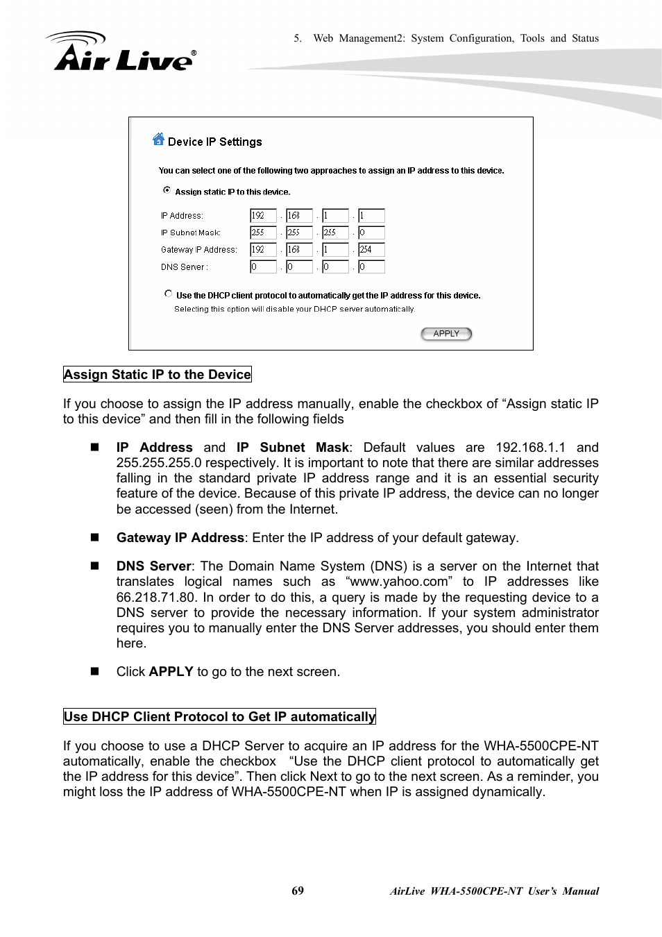 AirLive WHA-5500CPE-NT User Manual | Page 75 / 161