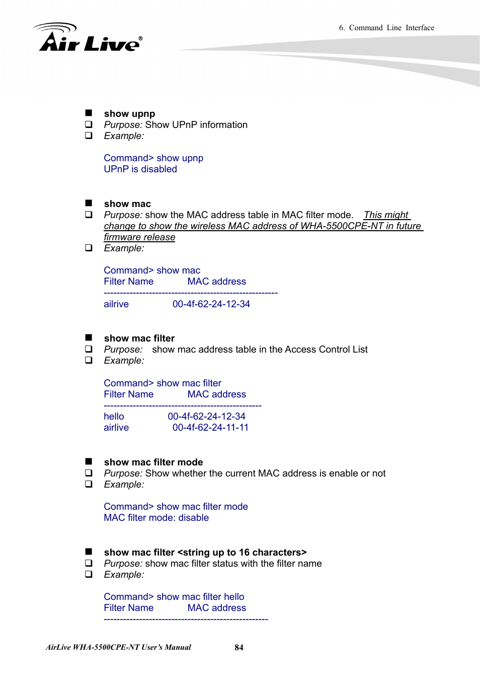 AirLive WHA-5500CPE-NT User Manual | Page 90 / 161