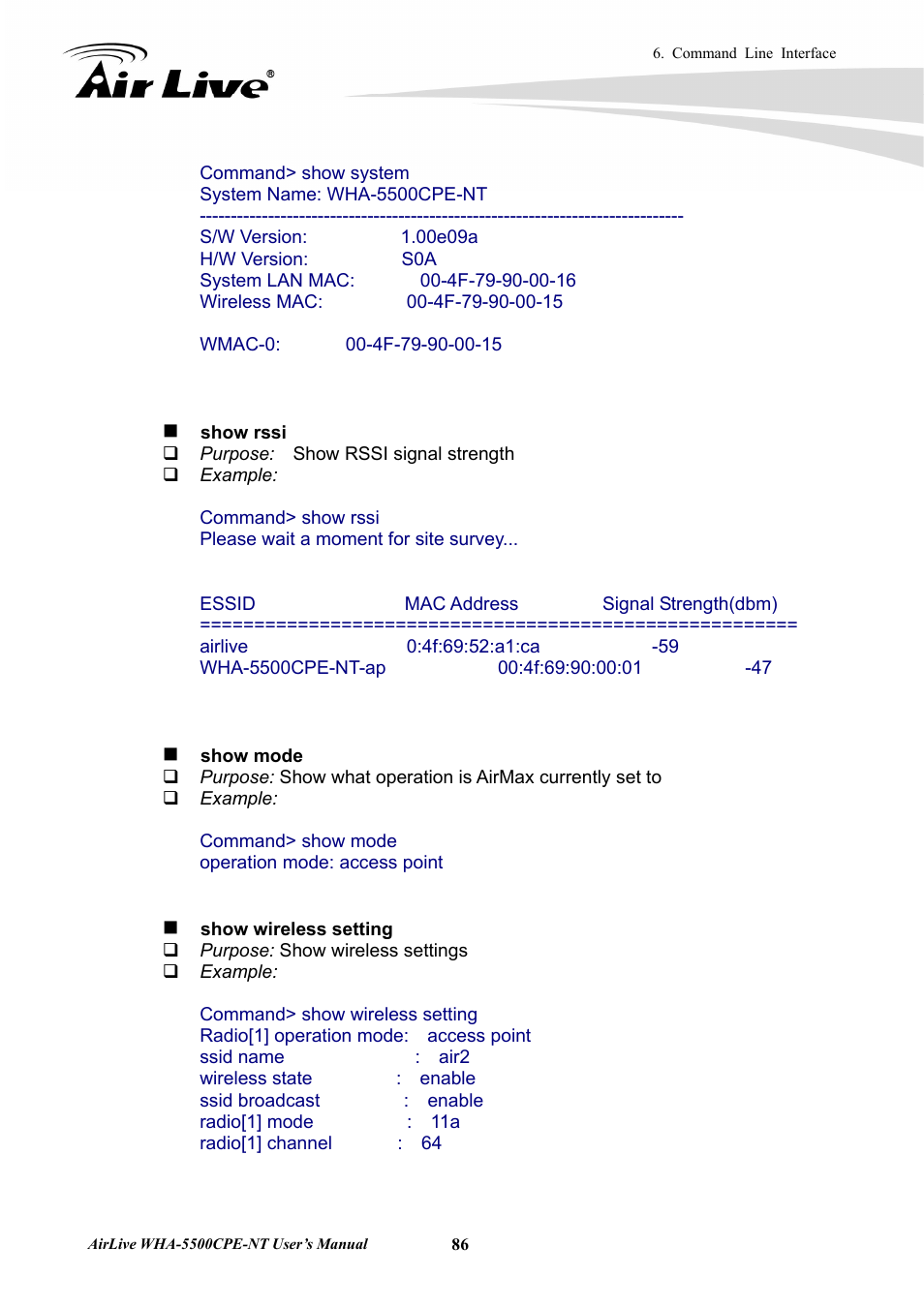 AirLive WHA-5500CPE-NT User Manual | Page 92 / 161