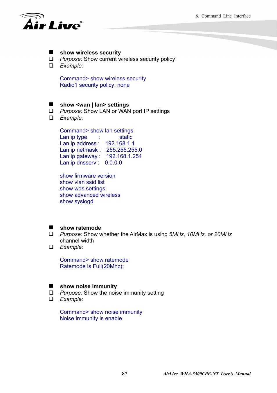 AirLive WHA-5500CPE-NT User Manual | Page 93 / 161