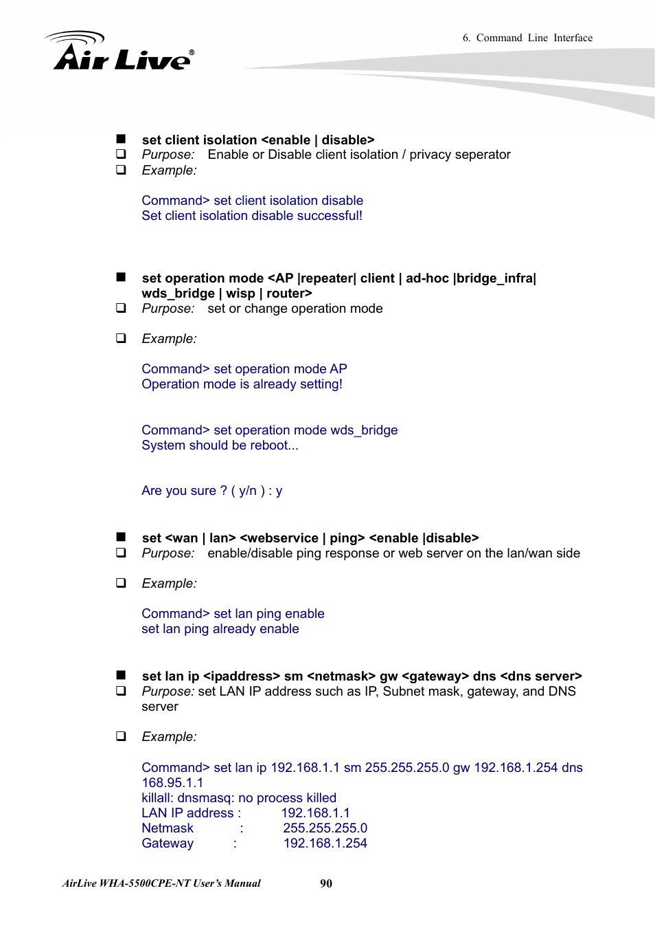 AirLive WHA-5500CPE-NT User Manual | Page 96 / 161