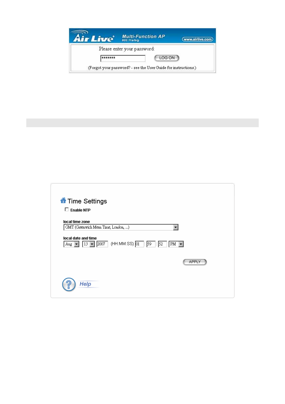 1 setup wizard, 1 time settings | AirLive WHA-5500CPE-PCBA User Manual | Page 21 / 72