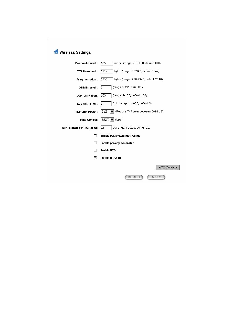 1 wireless settings | AirLive WHA-5500CPE-PCBA User Manual | Page 37 / 72