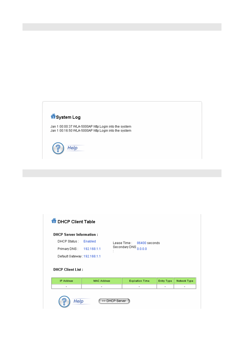 2 system log, 3 wireless client table | AirLive WHA-5500CPE-PCBA User Manual | Page 64 / 72