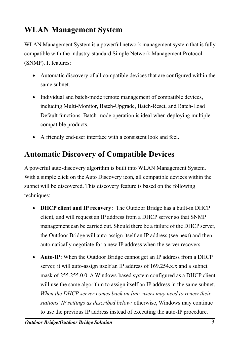 Wlan management system, Automatic discovery of compatible devices, Wlan m | Anagement, Ystem, Utomatic, Iscovery of, Ompatible, Evices | AirLive WHP-1130 User Manual | Page 13 / 65