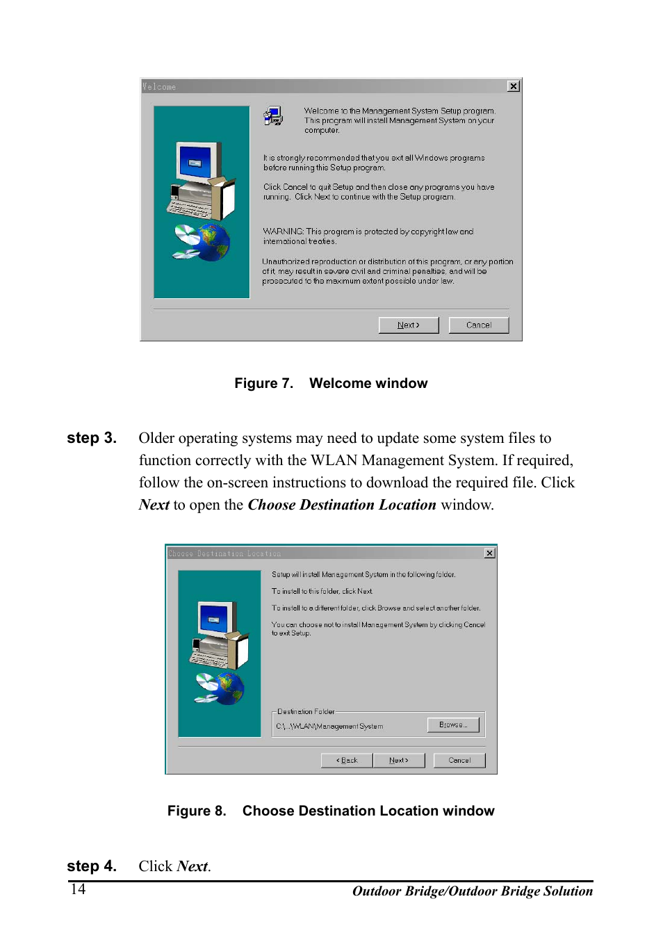 Igure, Elcome window, Hoose | Estination, Ocation window | AirLive WHP-1130 User Manual | Page 24 / 65