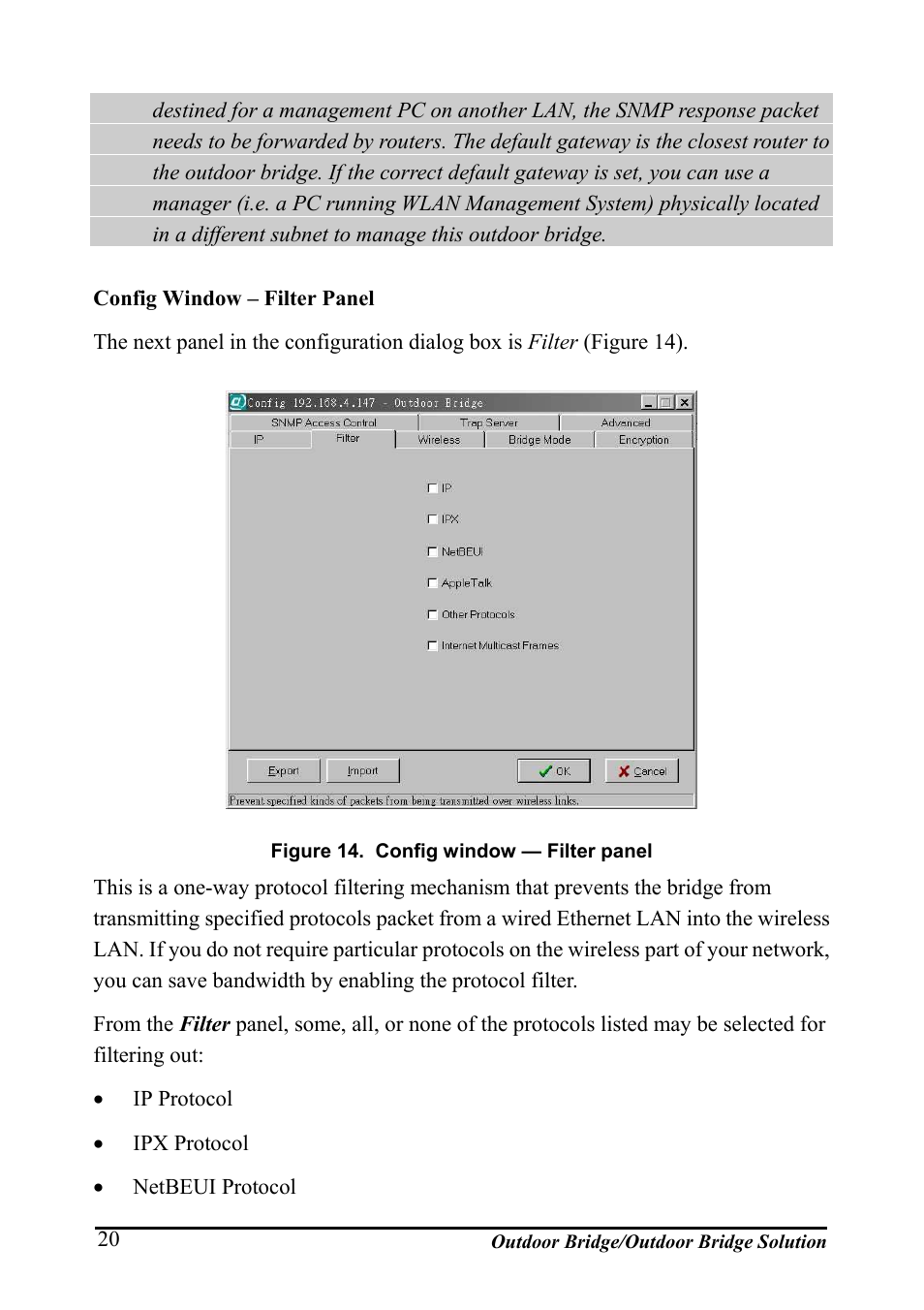 Config window – filter panel, Igure, Onfig window | Ilter panel | AirLive WHP-1130 User Manual | Page 30 / 65