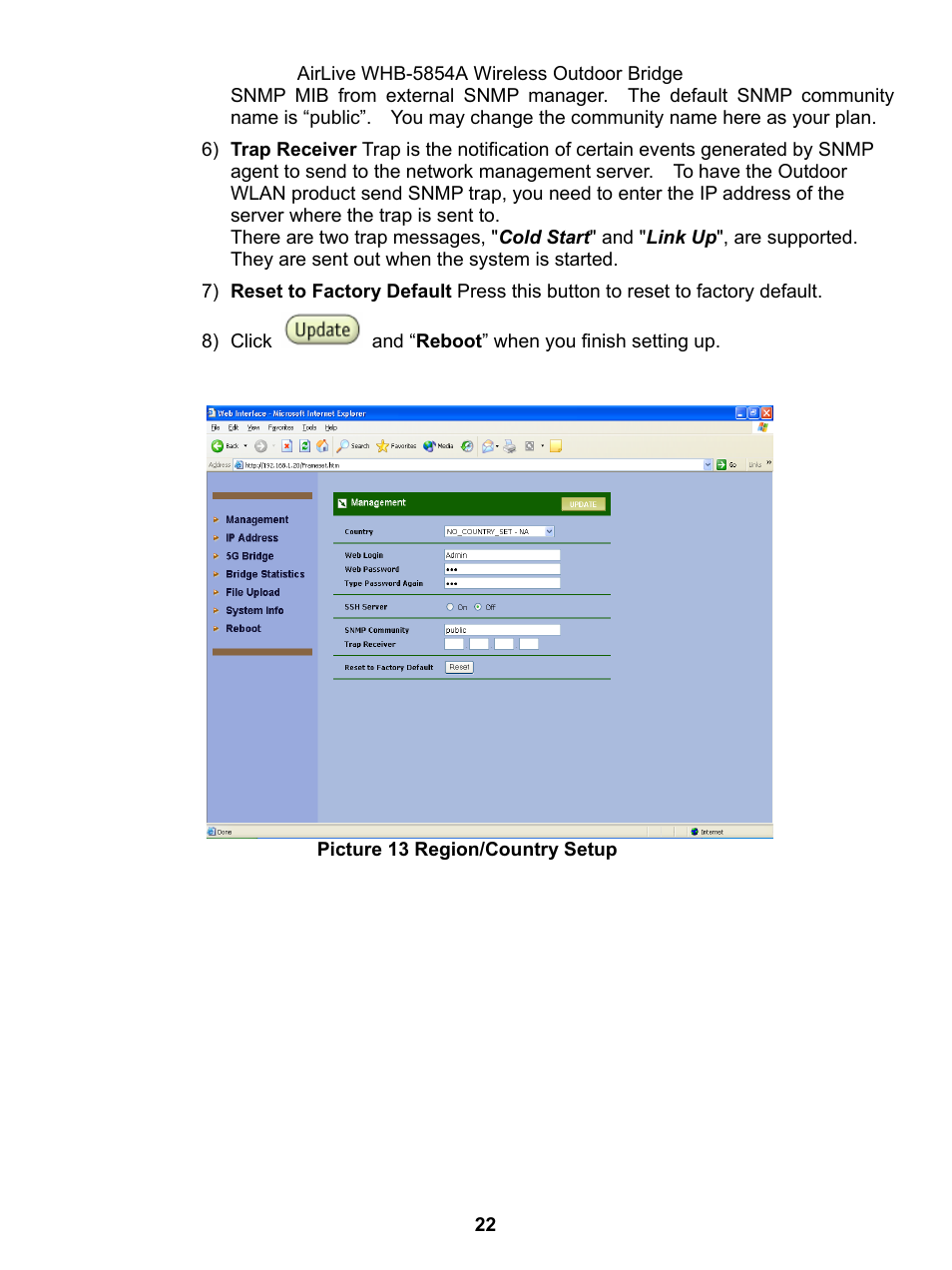 AirLive WHB-5854A User Manual | Page 22 / 51