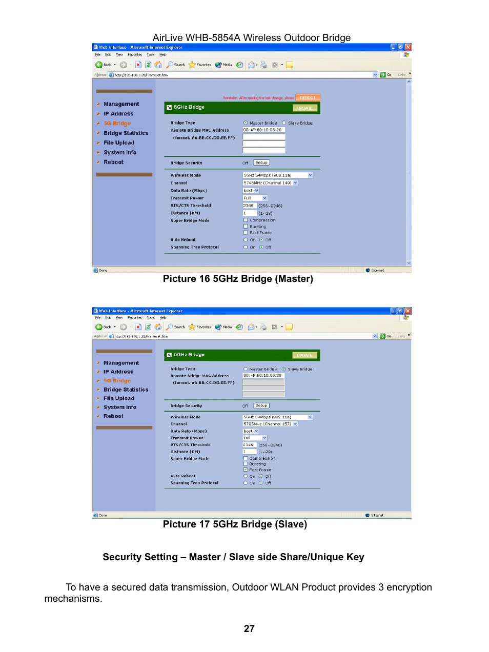 AirLive WHB-5854A User Manual | Page 27 / 51