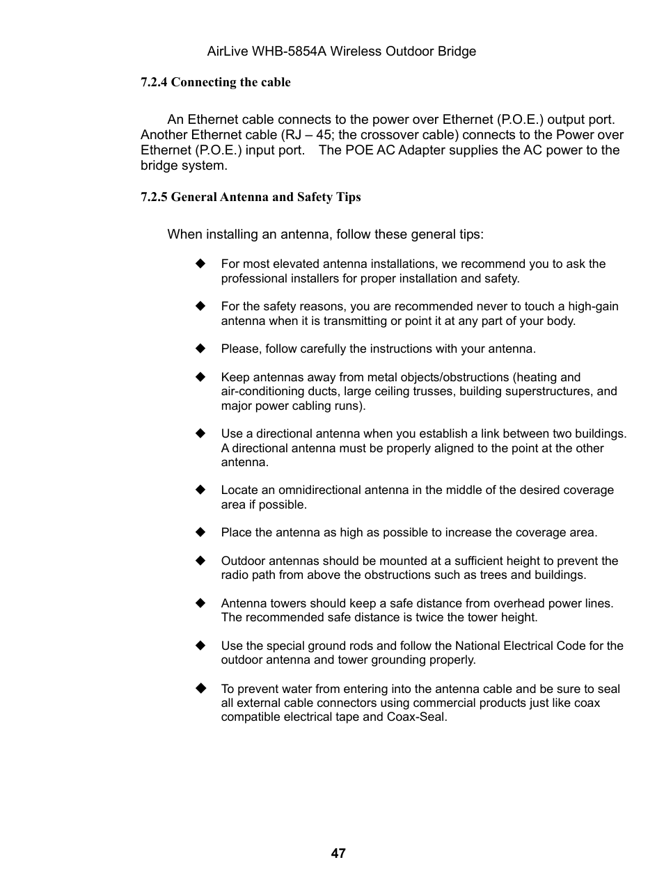 AirLive WHB-5854A User Manual | Page 47 / 51