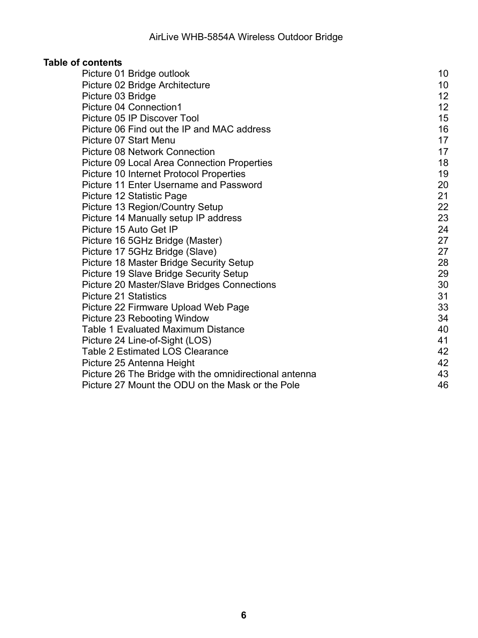 AirLive WHB-5854A User Manual | Page 6 / 51