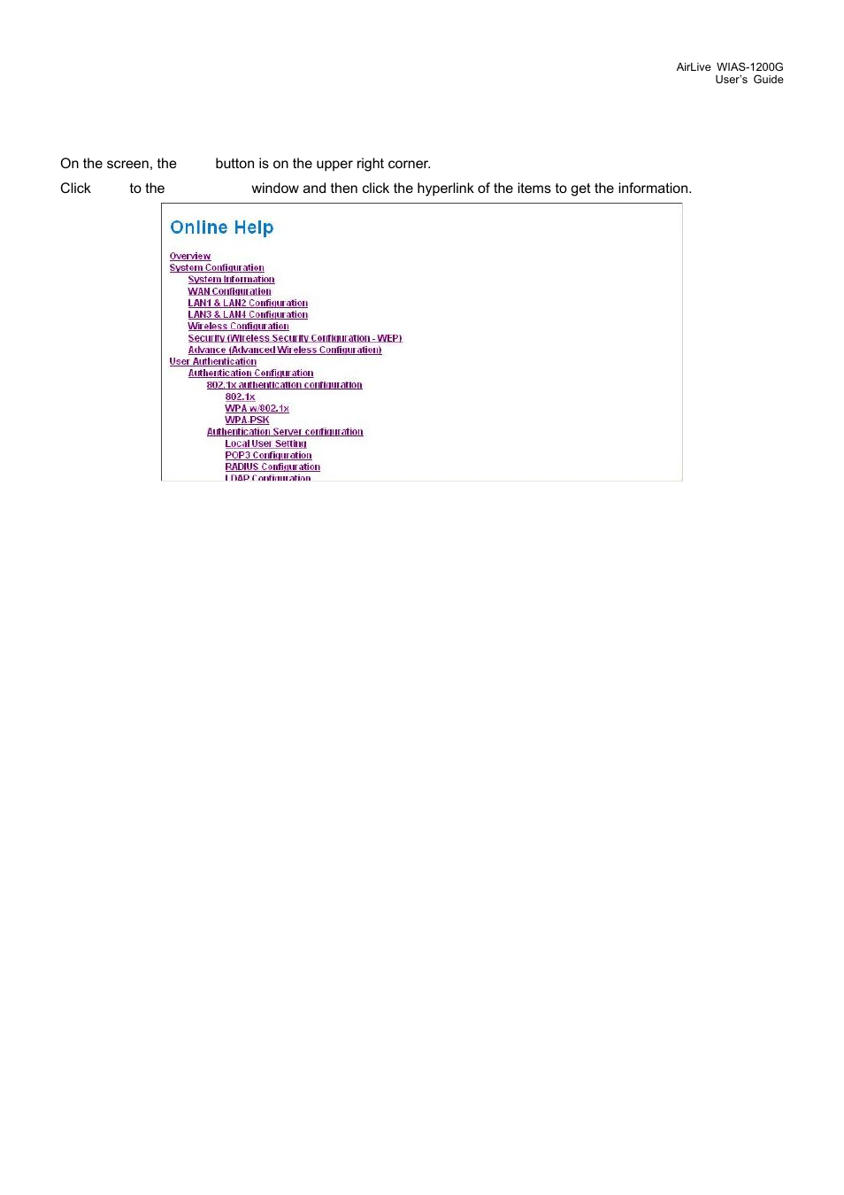 Appendix a – console interface, 6 help | AirLive WIAS-1200G User Manual | Page 113 / 180