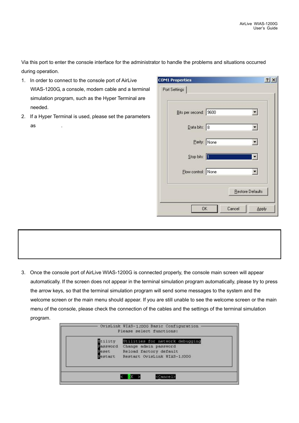 Appendix a – console interface | AirLive WIAS-1200G User Manual | Page 114 / 180