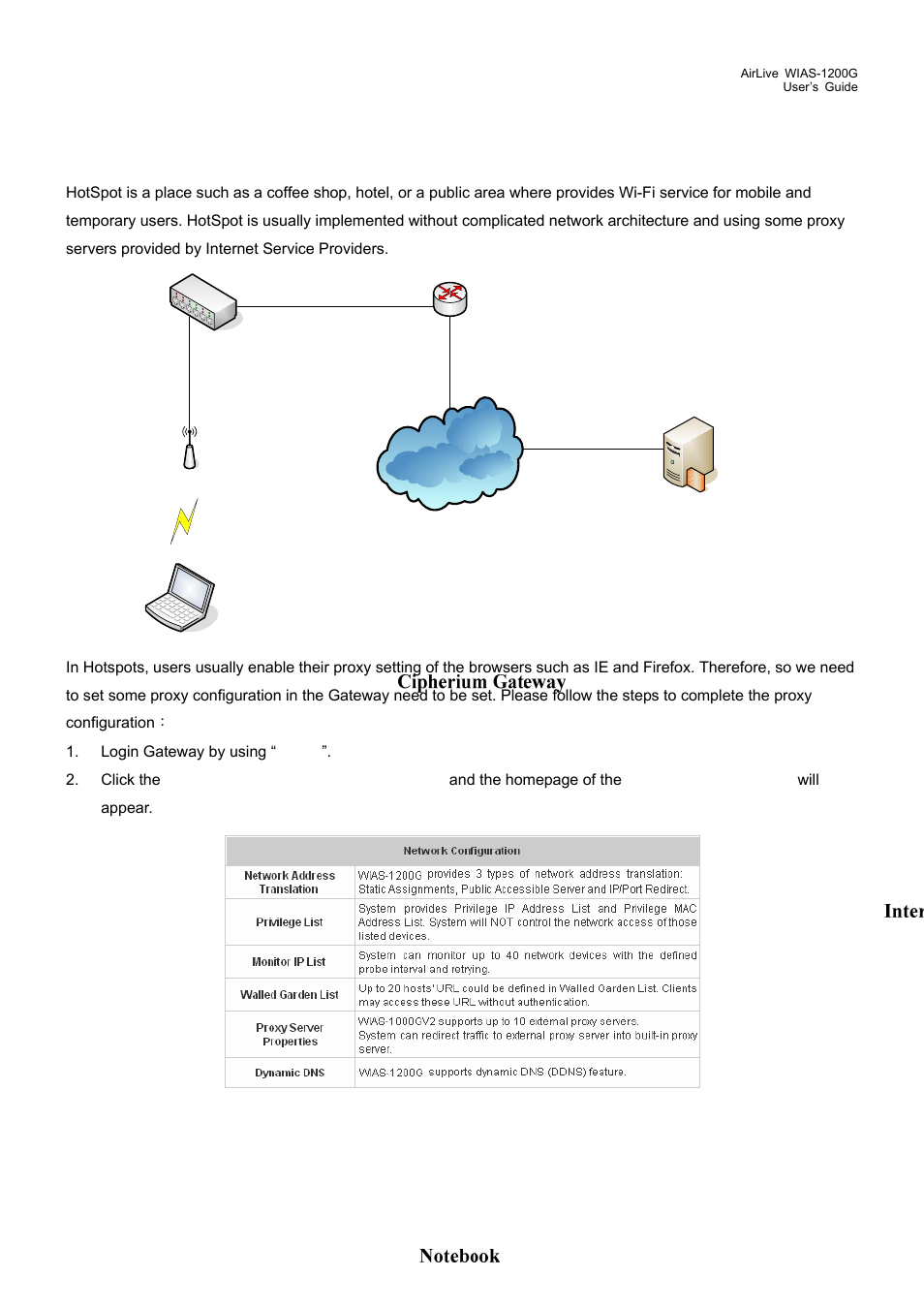 Appendix e – proxy setting for hotspot | AirLive WIAS-1200G User Manual | Page 136 / 180